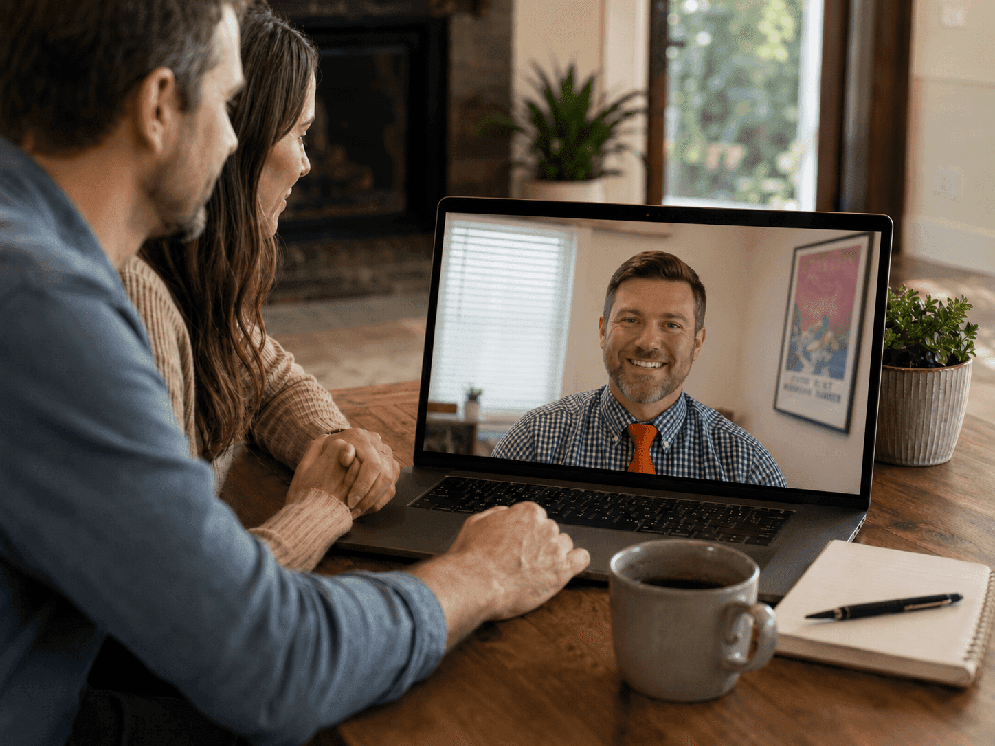 Advisor helping a customer choose a system