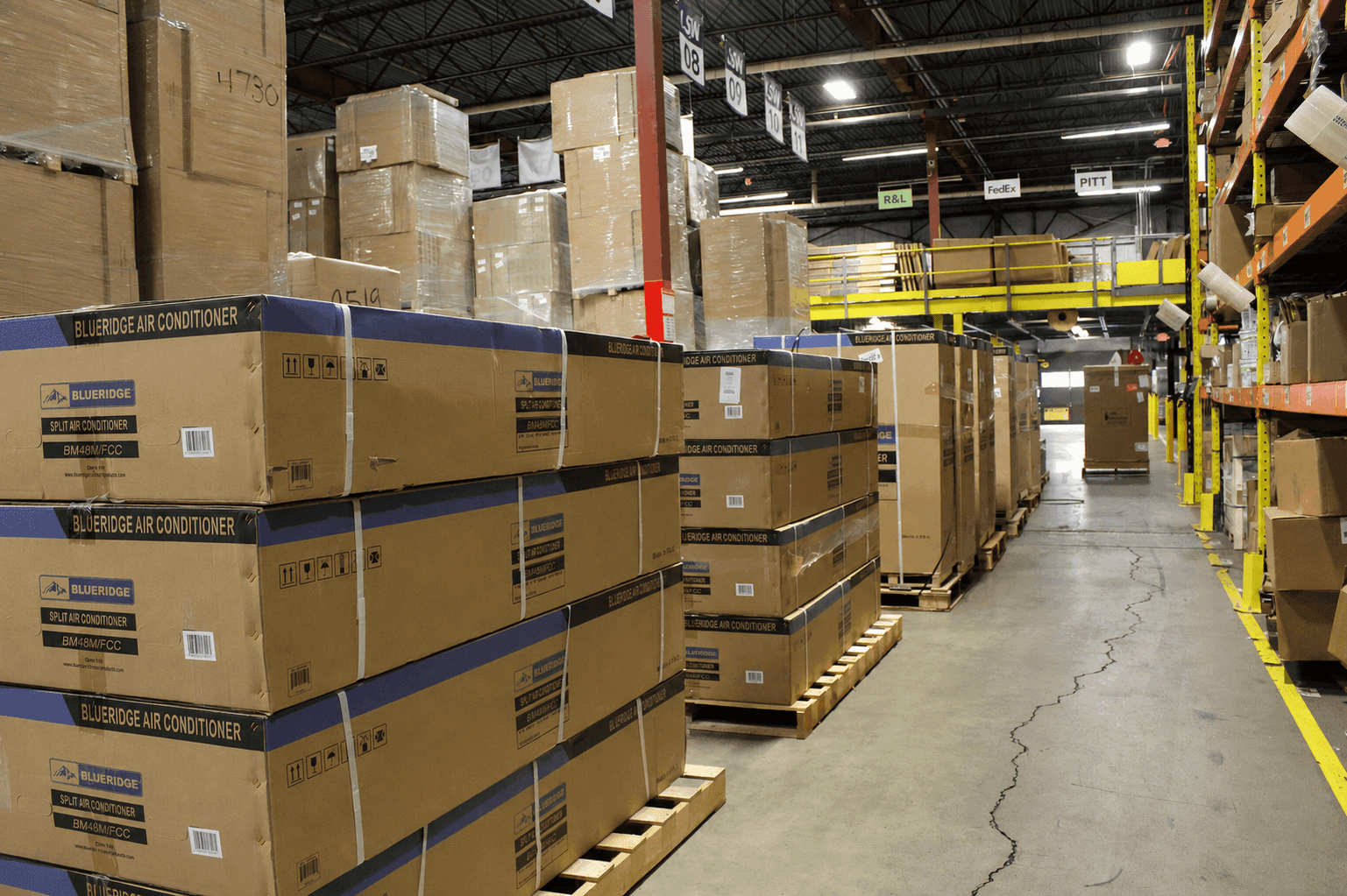 Inside an Alpine warehouse