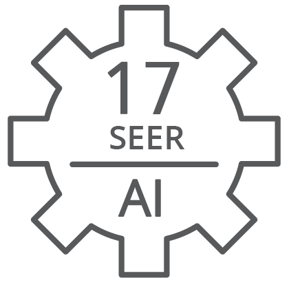 17 SEER feature all-alumninum construction for highest efficiency, uses approximately 24% less electricity than 13 SEER