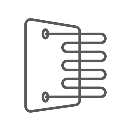 Different sizes of optional electric backup heater coils (strips) available