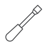 One-tool design, all inside fasteners are the same size